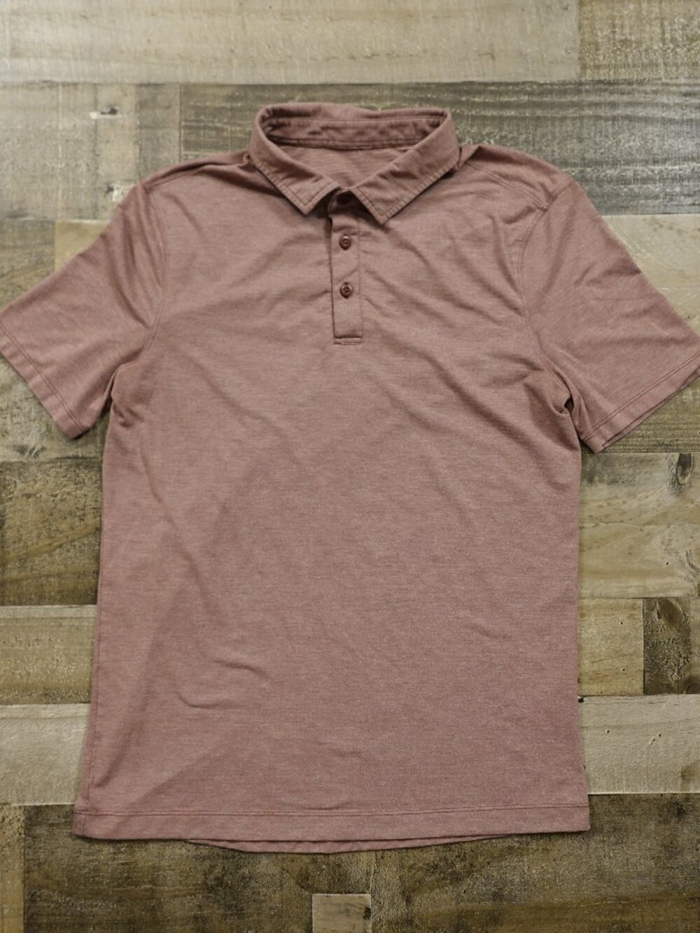 Lululemon Evolution Polo Men’s Small Heathered Mauve Performance Golf